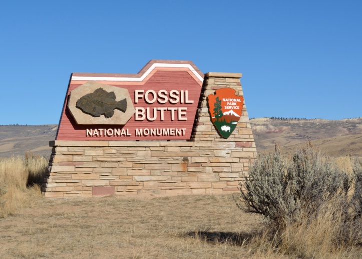 Fossil Butte NM sign